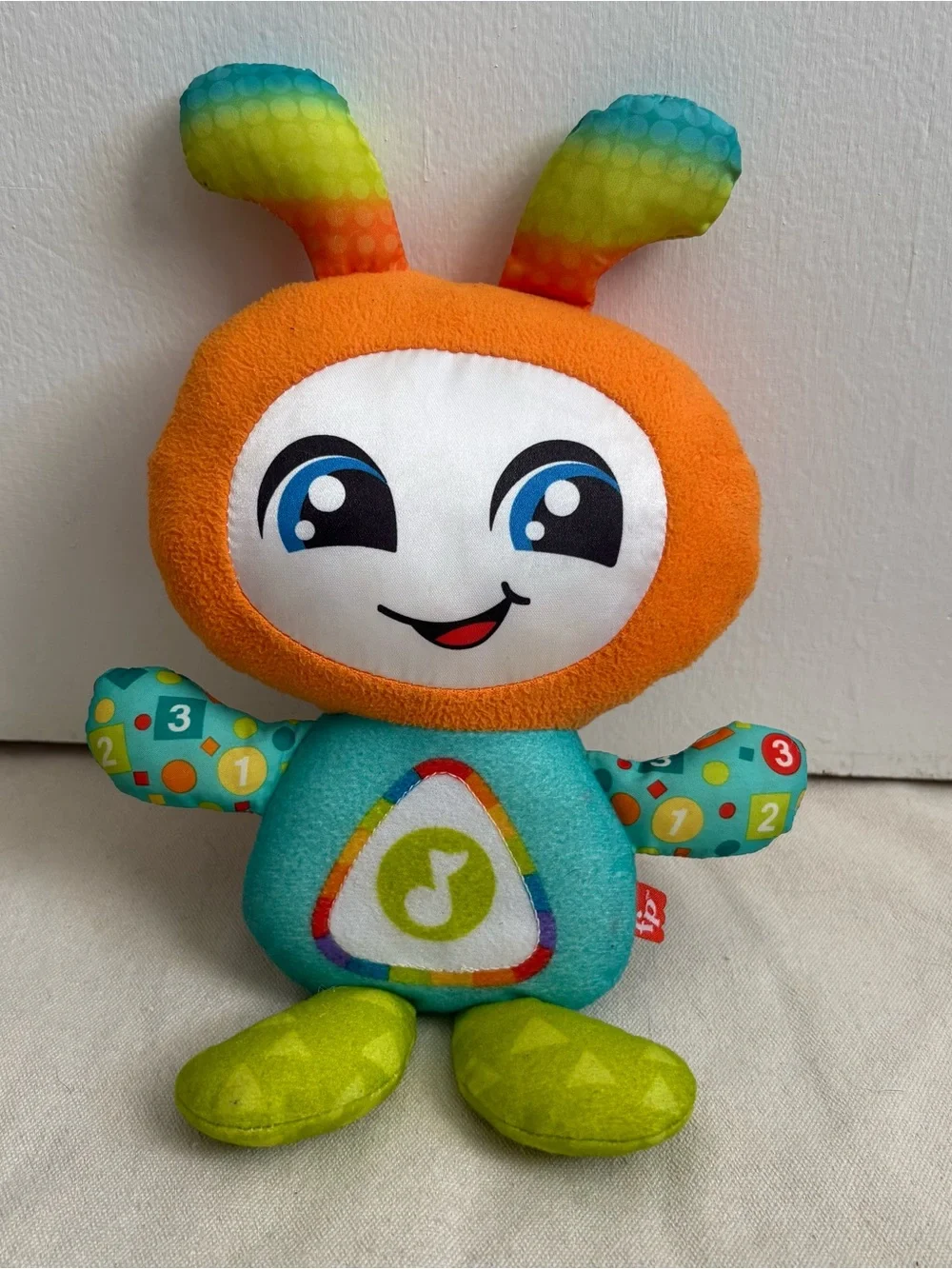 Fisher Price DJ Groovin' Go Light Up Plush Musical Baby Toy Used Tested Works